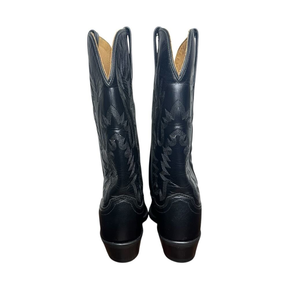 Old West Black Leather Western Cowboy Boots LF1510 Women's Size 7.5 Classic - Picture 8 of 12